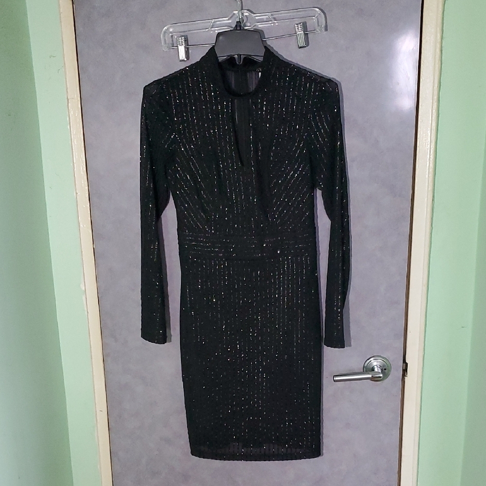 Elegant Black Long Sleeve Dress